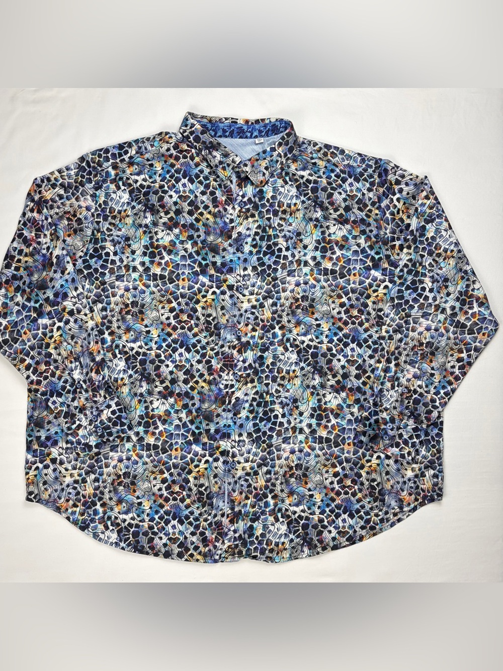 Robert Graham Multicolor Abstract Button-Down Shirt with Blue Accents